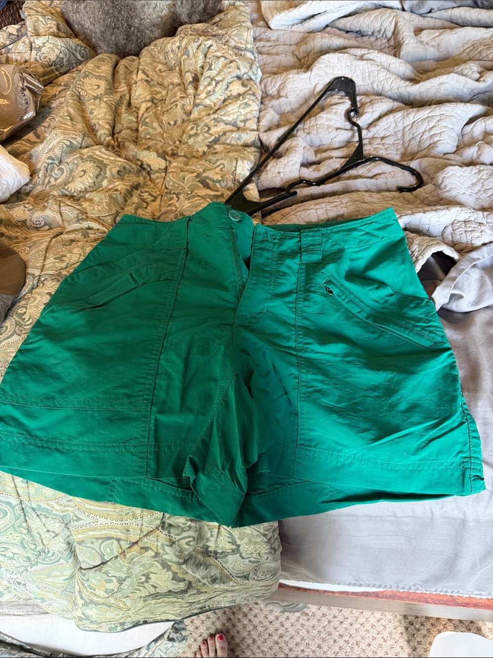 Royal Robbins Emerald Green High-Rise Utility Shorts size 4